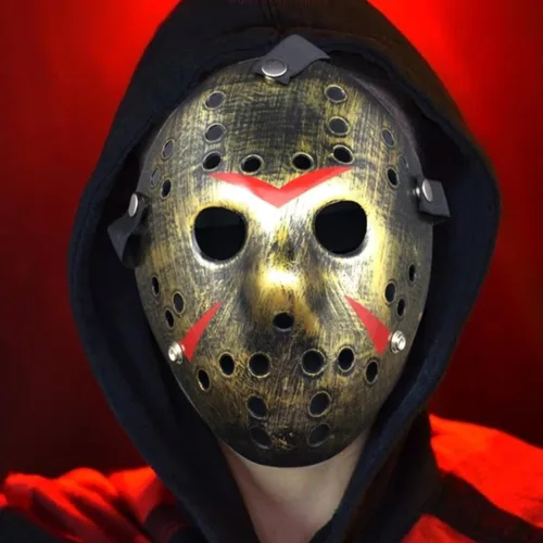 Vista 5 de Leprato Máscara de terror de Halloween, fiesta de máscaras, disfraz de cosplay