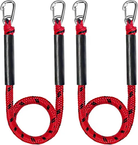 Vista 15 de Cuerda elástica para embarcaciones con clips dobles de acero inoxidable 316, accesorios para lancha baja, kayak, pontón, embarcación, waverunner