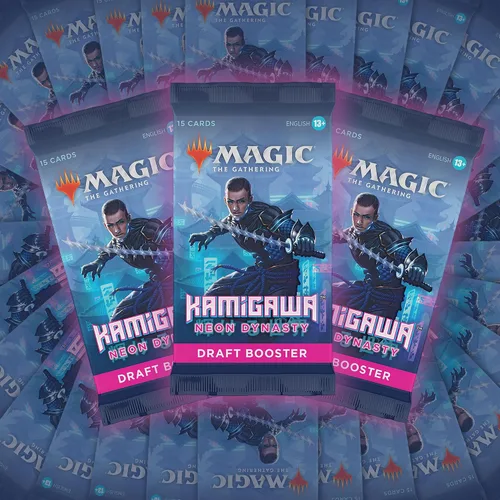 Vista 3 de Magic The Gathering Kamigawa: Neon Dynasty Draft Booster Box 36 paquetes (540 tarjetas mágicas)