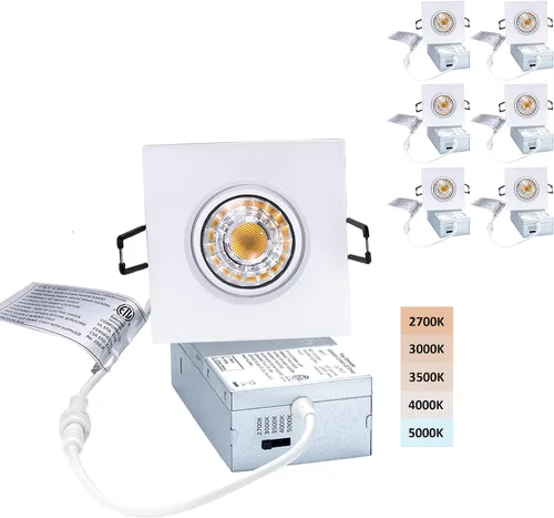 Vista 11 de POPANU Foco giratorio de cardán empotrado sin canless de 5 CCT de 3 pulgadas, lámpara de techo de globo ocular de 3 pulgadas, luces empotrables