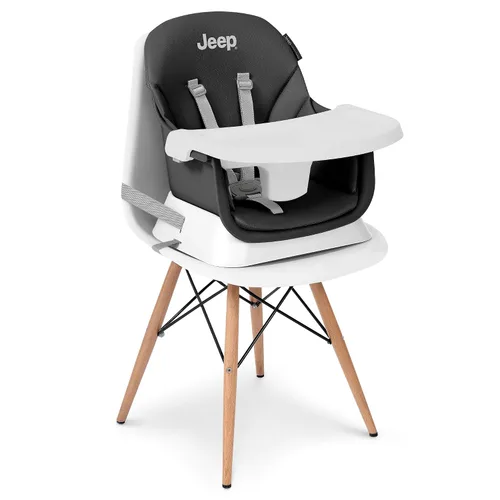 Vista 4 de Jeep Milestone 6-in-1 Convertible High Chair by Delta Children, Black