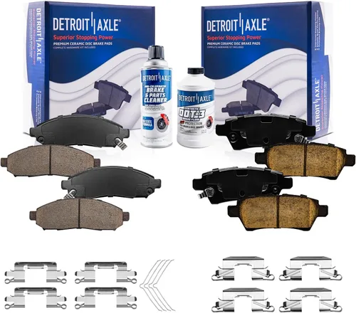 Vista 77 de Detroit Axle - Pastillas de Freno Traseras de Cerámica Izquierda Reemplazo de Pinza para Silverado Sierra Suburban 1500 Tahoe Yukon Escalade ESV EXT