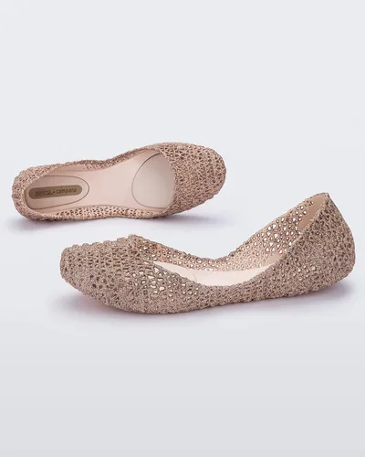 Vista 3 de Melissa Campana Papel - Zapatos planos para mujer, cómodos, elegantes y flexibles, deslizables, con puntera cerrada, diseño de corte entretejido