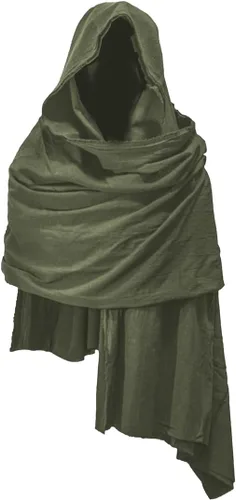 Vista 20 de Bufanda con capucha estilo pícaro, capa medieval, renacentista, para hombre, calentador de cuello con capucha, accesorios Cyberpunk