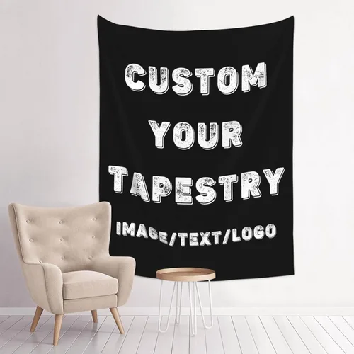 Vista 13 de Tapiz personalizado para cargar imágenes para colgar en la pared, telón de fondo personalizado con foto y texto, carteles personalizados