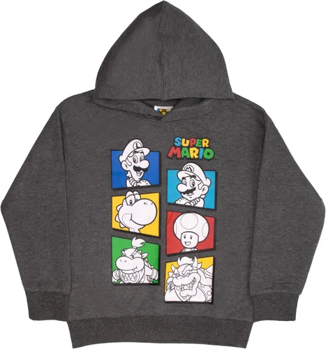 Vista 3 de Nintendo Super Mario - Paquete de 2 sudaderas con capucha y camiseta para niños Super Mario con capucha