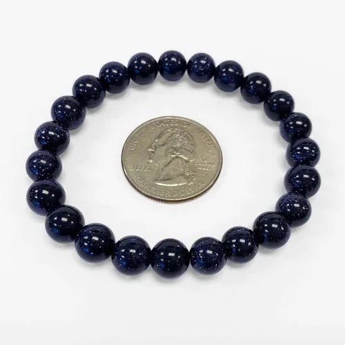 Vista 217 de Gem Avenue Handmade Round Bead Stretch Bracelet Unisex Natural Stone Beaded Jewelry for Men & Women, Elastic Wristband for Daily Wear