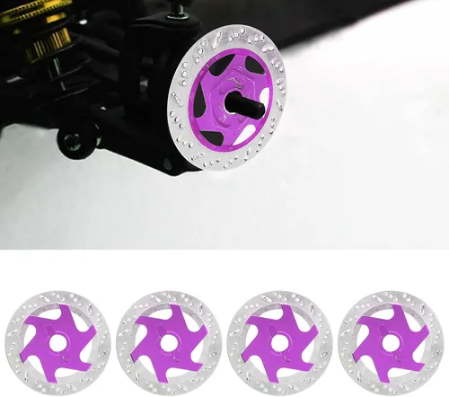 Vista 7 de Alomejor Disco de freno RC 4PCS RC Rueda de coche Disco de freno Disco Hub para 1/10 Coche ()