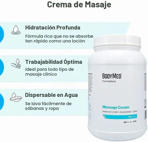 Vista 6 de BodyMed Formulations Crema de masaje, 4 oz. - Sin fragancia, crema totalmente natural para terapia de masaje - Certificado de Leaping Bunny