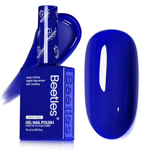 Vista 32 de Beetles - Esmalte de gel blanco, 0.5 onzas líquidas, tamaño completo, sin A - Creme White Hema Free white Rhythm