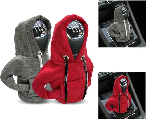 Vista 11 de JOYCOURT - Sudadera con capucha para palanca de cambios de coche, color negro Nylon Fashionable Mini Hoodie Decoration, Cute Gadgets, Universal