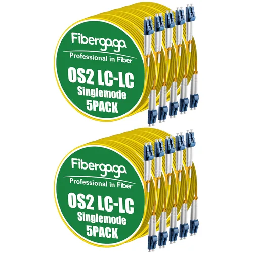 Vista 9 de Cable de conexión de fibra óptica dúplex monomodo 9/125µm 0.079 in de diámetro, compatible con OS1/OS2, 16.4 ft (7 pulgadas) Fiber Optic Cable, SM