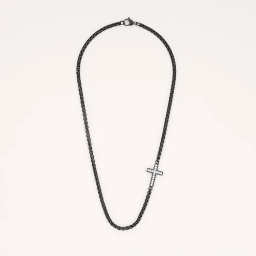 Vista 6 de GAVU Collar de cruz de acero inoxidable para hombre