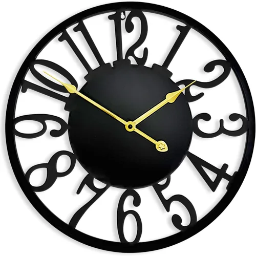 Vista 9 de Reloj de pared grande de 16 pulgadas, silencioso y moderno, funciona con pilas, moderno reloj decorativo de metal rojo para patio, porche, área
