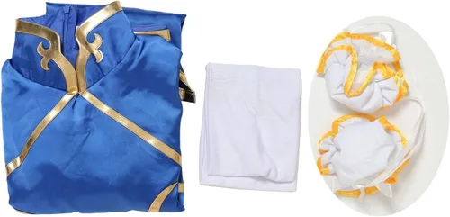 Vista 5 de miccostumes Disfraz de caza para mujer Cosplay Cheongsam con cintura y tocado