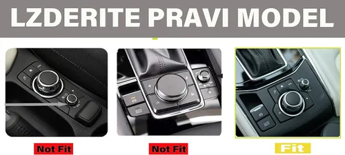 Vista 4 de Bling Media Control - Pomo de volumen brillante para Mazda 3 (2017-2018) Mazda 6 (2016-2021) Mazda CX-3 (2019-2021) Mazda CX-5 (2016-2021) Mazda