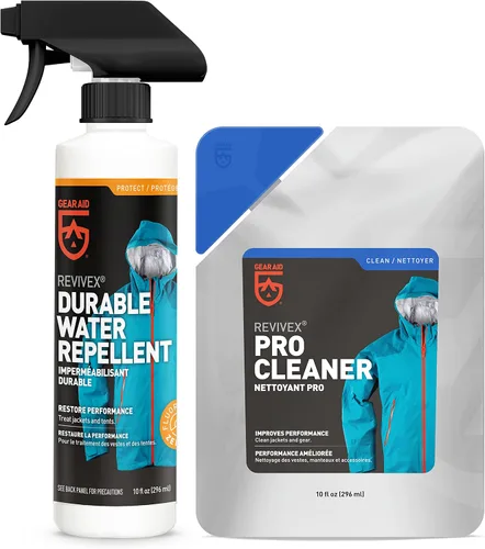 Vista 4 de GEAR AID Kit de cuidado para ropa de abrigo con limpiador Revivex Pro y repelente de agua lavable Revivex