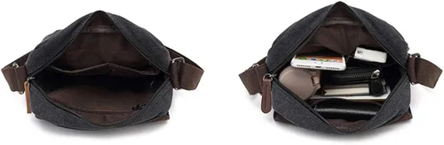 Vista 6 de Sechunk Pequeño bolso de hombro cruzado de lona vintage, Bb_284