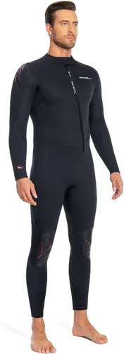 Vista 6 de Seaskin Traje de neopreno completo con cremallera frontal para hombre de 0.197 in