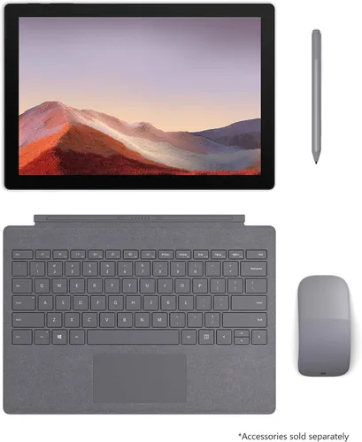 Vista 7 de Tablet Microsoft Surface Pro 7, pantalla táctil de 12.3", Intel Core i7, 16 GB de memoria, unidad de estado sólido de 512 GB