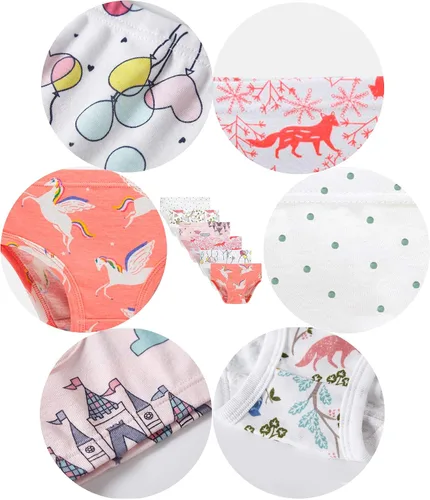 Vista 2 de Cadidi Dinos Ropa interior de algodón suave para bebés y niñas pequeñas