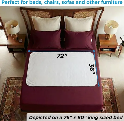 Vista 30 de NOVA Almohadilla interior impermeable reutilizable, capa superior suave 100% algodón, lavable para incontinencia y protector de colchón, súper