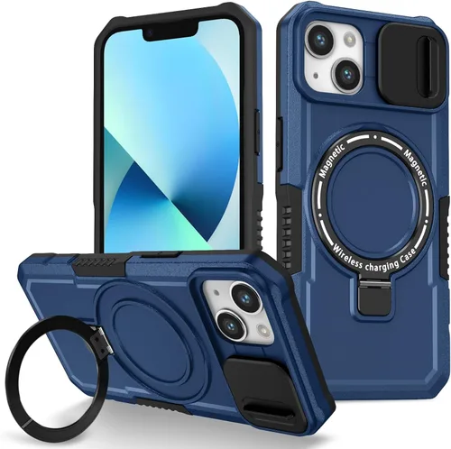 Vista 84 de Funda magnética para iPhone 11, soporte de anillo con ventana corrediza, funda protectora mate a prueba de golpes para iPhone 11 6.1, fundas
