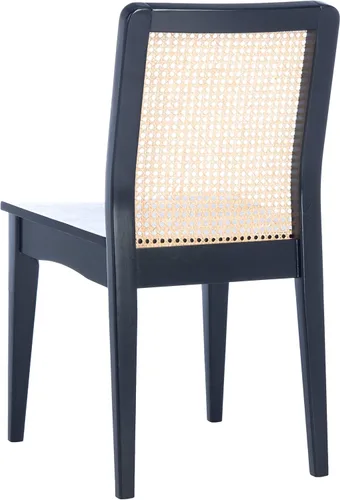 Vista 8 de Safavieh Home Collection Benicio DCH1005C-SET2 Silla de comedor de ratán negro/natural (juego de 2)