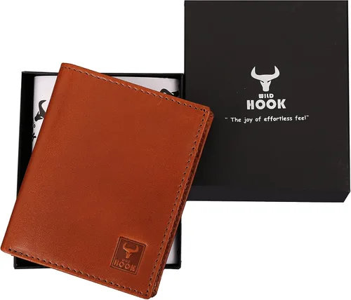 Vista 7 de WILD HOOK Cartera inteligente para hombres, funda para tarjetas para hombres, billetera multiusos biplegable para hombres, cartera de tarjetas