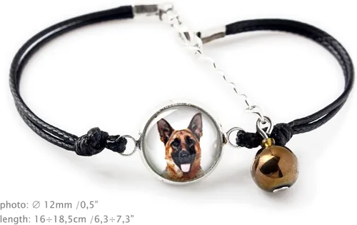 Vista 4 de Pastor alemán, pulsera para las personas que amor Perros, Photo joyas, hecho a mano