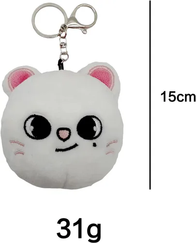 Vista 4 de Kpop Stray Kids Skzoo - Llavero con colgante de muñecas de felpa para niños, Felix Hyunjin Bnagchan Changbin para decoración del hogar