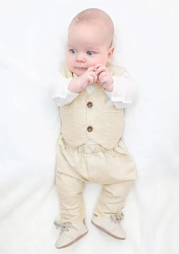 Vista 7 de Lilax Conjunto de traje de 4 piezas para bebé niño con esmoquin