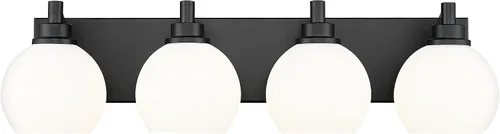 Vista 25 de Accesorios de iluminación de baño, luz de tocador mate negra de 2 luces, apliques de pared modernos con pantalla de globo de vidrio transparente