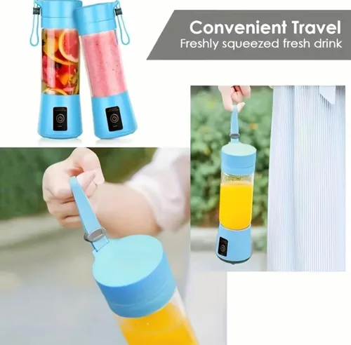 Vista 5 de Licuadora portátil, mezcladora personal de frutas recargable con USB, mini licuadora para batidos, (verde)