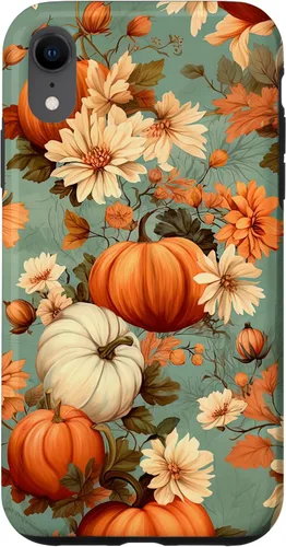 Vista 24 de Funda con temática de otoño para iPhone 11 con diseño de calabaza de otoño para mujer