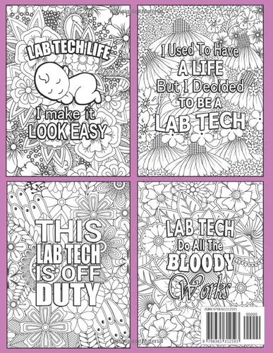 Vista 2 de LAB TECH ADULT COLORING BOOK A Funny, Snarky and Humorous medical laboratory Technician Appreciation day Gift Ideas