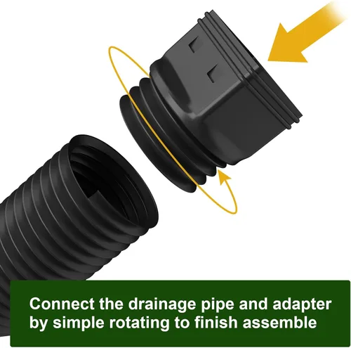 Vista 5 de Ogutter Extensiones de bajante de canalón de lluvia, extensor de bajante para drenaje de agua de lluvia flexible, tubo de extensión de drenaje