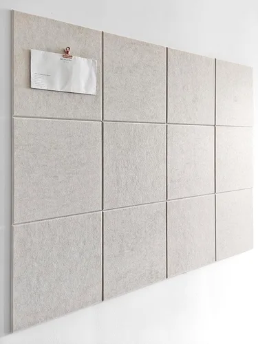 Vista 43 de Tabla de corcho alternativa de 24 x 36 pulgadas, paquete de 6 azulejos de pared de fieltro con pestañas adhesivas extraíbles seguras, tableros