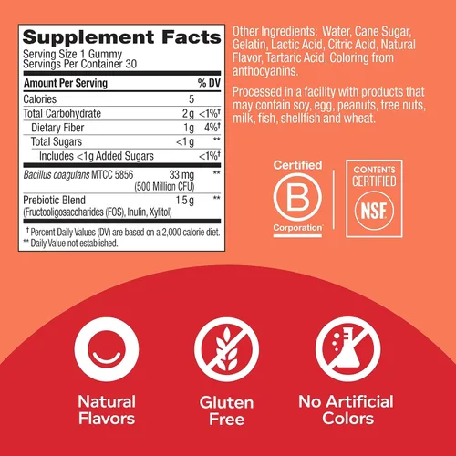 Vista 7 de OLLY Ultra - Cápsulas blandas y probióticos + gomita prebiótica, apoyo digestivo y salud intestinal, 500 millones de UFC, fibra, suplemento