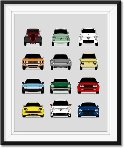 Vista 11 de Custom Car Posters Póster hecho a mano compatible con Mercedes-Benz Impresión de Evolución Arte de Pared Decoración Mejor de las Generaciones