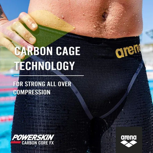 Vista 5 de ARENA Traje de baño estándar Powerskin Carbon Core Fx Jammers Racing para hombre