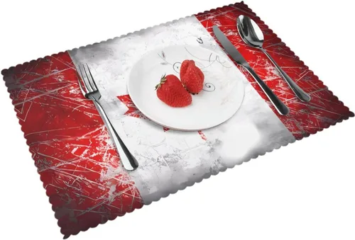 Vista 15 de Rectangular Placemats Set of 4, Heat Resistant Arizona Flag Printed Kitchen Dining Table Mats
