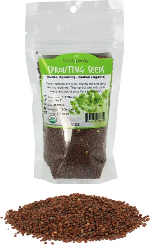 Vista 10 de Semillas germinantes de rábano 1 lb - Semillas microverdes Daikon sin OMG para cultivo en interiores for Indoor Growing