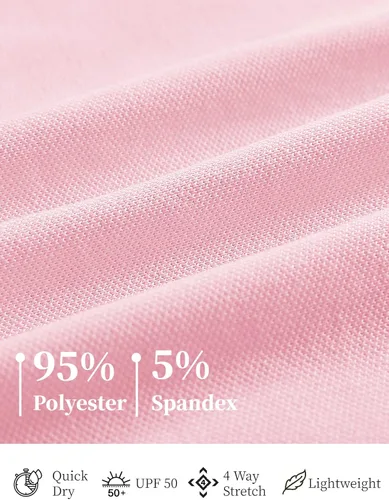Vista 4 de EXARUS Camisetas polo de golf para niñas, sin mangas, cuello en V, tenis, atléticas, para ejercicio escolar de 5 a 12 años