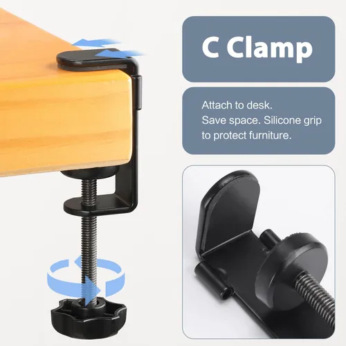 Vista 5 de Organizador de Escritorio con Clip para Escritorio Portavasos Portalápices para Almacenamiento de Escritorio Bebidas Soporte para Teléfono