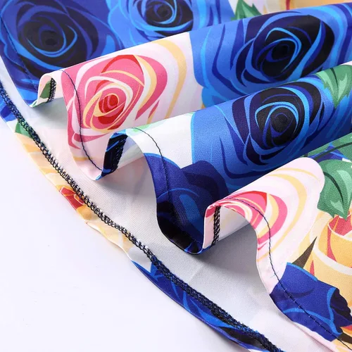 Vista 7 de LLQKJOH Vestido de niña con volantes de encaje para boda, vestidos de dama de honor