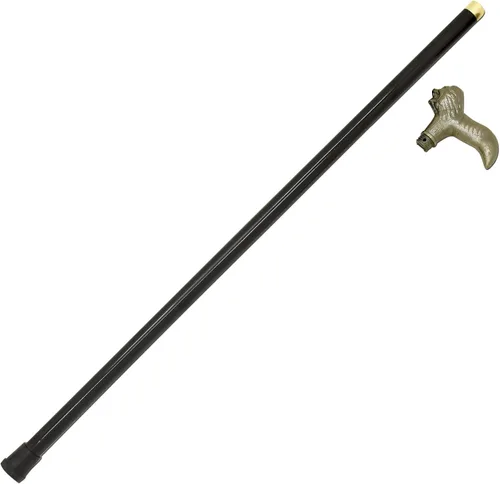 Vista 6 de Snake Eye Tactical Mango de peltre para bastón de caminar de 34.5 pulgadas con pequeño almacenamiento sin hoja