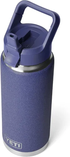 Vista 19 de YETI Rambler Botella de 26 onzas, aislada al vacío, de acero inoxidable, con tapa de popote a juego Rojo rescate