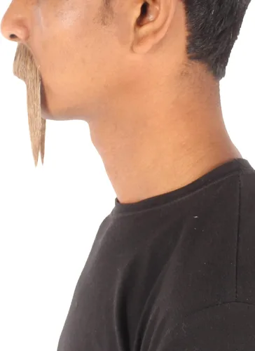 Vista 5 de HPO Cabello humano para hombre, bigote, cosplay, pelo facial
