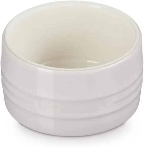 Vista 17 de Le Creuset - Ramequín redondo de cerámica de pared recta, 7 onzas, Oyster Ostra